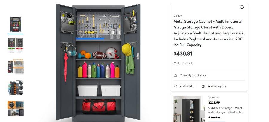  METALTIGER Metal Storage Cabinet - Multifunctional