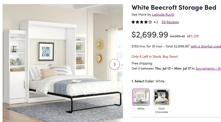 White Beecroft Queen Storage Bed Auction River City Furniture