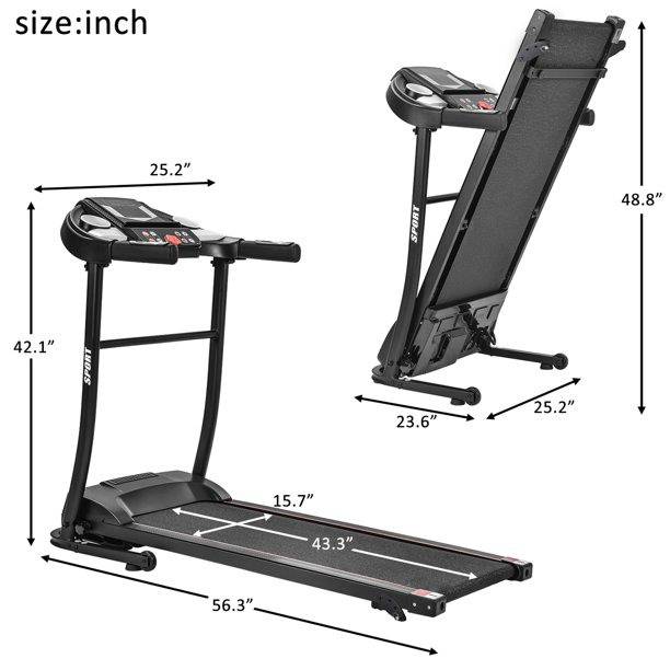 W16 Merax L510C 1.5HP 3 Manual Incline Folding Electric Treadmill Motorized Running Machine Auction River City Furniture Auction