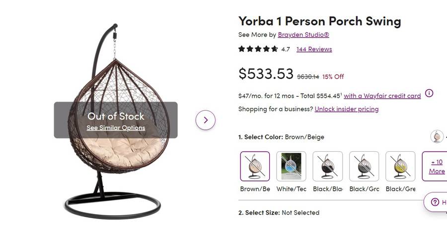 Yorba stand metal online hammock stand